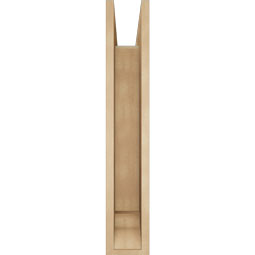 Ekena Millwork - BKTUR0554X28X32BOA01RCPR - Timberthane Faux Wood Balboa Style Bracket w/ Offset Brace, Traditional Ends, 5 1/2"W x 28"D x 32"H, Primed Tan