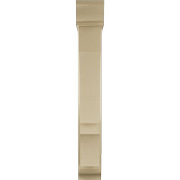 Ekena Millwork - BKTUR0554X28X40BOA01RCPR - Timberthane Faux Wood Balboa Style Bracket w/ Offset Brace, Traditional Ends, 5 1/2"W x 28"D x 40"H, Primed Tan