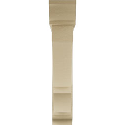 Ekena Millwork - BKTUR0554X30X30BOA01RCPR - Timberthane Faux Wood Balboa Style Bracket w/ Offset Brace, Traditional Ends, 5 1/2"W x 30"D x 30"H, Primed Tan