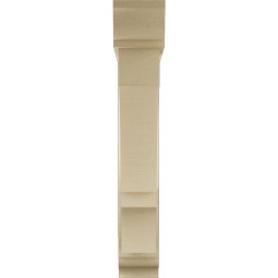 Ekena Millwork - BKTUR0554X30X34BOA01RCPR - Timberthane Faux Wood Balboa Style Bracket w/ Offset Brace, Traditional Ends, 5 1/2"W x 30"D x 34"H, Primed Tan