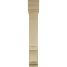 Ekena Millwork - BKTUR0554X30X36BOA01RCPR - Timberthane Faux Wood Balboa Style Bracket w/ Offset Brace, Traditional Ends, 5 1/2"W x 30"D x 36"H, Primed Tan