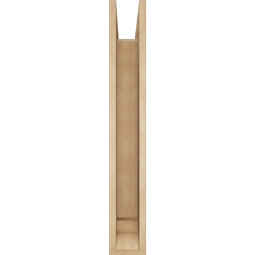 Ekena Millwork - BKTUR0554X30X38BOA01RCPR - Timberthane Faux Wood Balboa Style Bracket w/ Offset Brace, Traditional Ends, 5 1/2"W x 30"D x 38"H, Primed Tan