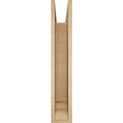 Ekena Millwork - BKTUR0554X32X32BOA01RCPR - Timberthane Faux Wood Balboa Style Bracket w/ Offset Brace, Traditional Ends, 5 1/2"W x 32"D x 32"H, Primed Tan