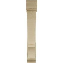 Ekena Millwork - BKTUR0554X32X36BOA01RCPR - Timberthane Faux Wood Balboa Style Bracket w/ Offset Brace, Traditional Ends, 5 1/2"W x 32"D x 36"H, Primed Tan