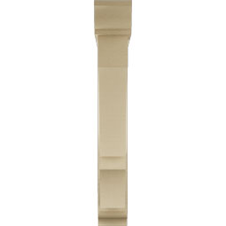 Ekena Millwork - BKTUR0554X32X38BOA01RCPR - Timberthane Faux Wood Balboa Style Bracket w/ Offset Brace, Traditional Ends, 5 1/2"W x 32"D x 38"H, Primed Tan