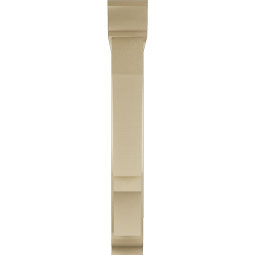 Ekena Millwork - BKTUR0554X32X40BOA01RCPR - Timberthane Faux Wood Balboa Style Bracket w/ Offset Brace, Traditional Ends, 5 1/2"W x 32"D x 40"H, Primed Tan
