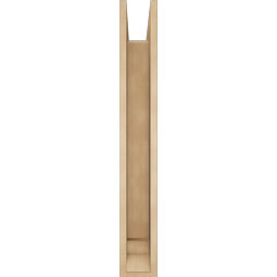 Ekena Millwork - BKTUR0554X32X40BOA01RCPR - Timberthane Faux Wood Balboa Style Bracket w/ Offset Brace, Traditional Ends, 5 1/2"W x 32"D x 40"H, Primed Tan