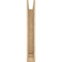 Ekena Millwork - BKTUR0554X34X40BOA01RCPR - Timberthane Faux Wood Balboa Style Bracket w/ Offset Brace, Traditional Ends, 5 1/2"W x 34"D x 40"H, Primed Tan