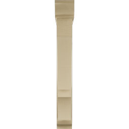 Ekena Millwork - BKTUR0554X34X42BOA01RCPR - Timberthane Faux Wood Balboa Style Bracket w/ Offset Brace, Traditional Ends, 5 1/2"W x 34"D x 42"H, Primed Tan