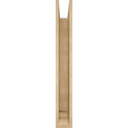 Ekena Millwork - BKTUR0554X34X42BOA01RCPR - Timberthane Faux Wood Balboa Style Bracket w/ Offset Brace, Traditional Ends, 5 1/2"W x 34"D x 42"H, Primed Tan