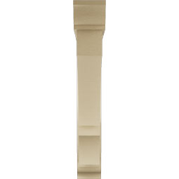 Ekena Millwork - BKTUR0554X36X36BOA01RCPR - Timberthane Faux Wood Balboa Style Bracket w/ Offset Brace, Traditional Ends, 5 1/2"W x 36"D x 36"H, Primed Tan