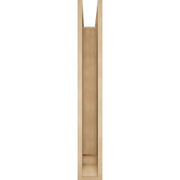 Ekena Millwork - BKTUR0554X36X40BOA01RCPR - Timberthane Faux Wood Balboa Style Bracket w/ Offset Brace, Traditional Ends, 5 1/2"W x 36"D x 40"H, Primed Tan