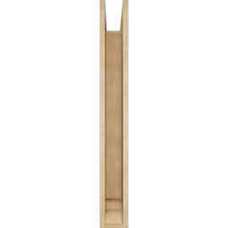 Ekena Millwork - BKTUR0554X36X44BOA01RCPR - Timberthane Faux Wood Balboa Style Bracket w/ Offset Brace, Traditional Ends, 5 1/2"W x 36"D x 44"H, Primed Tan