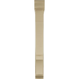 Ekena Millwork - BKTUR0554X36X48BOA01RCPR - Timberthane Faux Wood Balboa Style Bracket w/ Offset Brace, Traditional Ends, 5 1/2"W x 36"D x 48"H, Primed Tan