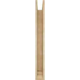 Ekena Millwork - BKTUR0554X36X48BOA01RCPR - Timberthane Faux Wood Balboa Style Bracket w/ Offset Brace, Traditional Ends, 5 1/2"W x 36"D x 48"H, Primed Tan