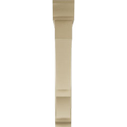 Ekena Millwork - BKTUR0554X38X38BOA01RCPR - Timberthane Faux Wood Balboa Style Bracket w/ Offset Brace, Traditional Ends, 5 1/2"W x 38"D x 38"H, Primed Tan