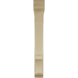 Ekena Millwork - BKTUR0554X38X44BOA01RCPR - Timberthane Faux Wood Balboa Style Bracket w/ Offset Brace, Traditional Ends, 5 1/2"W x 38"D x 44"H, Primed Tan