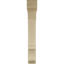 Ekena Millwork - BKTUR0554X40X40BOA01RCPR - Timberthane Faux Wood Balboa Style Bracket w/ Offset Brace, Traditional Ends, 5 1/2"W x 40"D x 40"H, Primed Tan