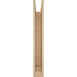 Ekena Millwork - BKTUR0554X40X40BOA01RCPR - Timberthane Faux Wood Balboa Style Bracket w/ Offset Brace, Traditional Ends, 5 1/2"W x 40"D x 40"H, Primed Tan