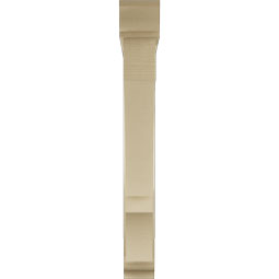 Ekena Millwork - BKTUR0554X40X44BOA01RCPR - Timberthane Faux Wood Balboa Style Bracket w/ Offset Brace, Traditional Ends, 5 1/2"W x 40"D x 44"H, Primed Tan