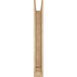 Ekena Millwork - BKTUR0554X40X44BOA01RCPR - Timberthane Faux Wood Balboa Style Bracket w/ Offset Brace, Traditional Ends, 5 1/2"W x 40"D x 44"H, Primed Tan