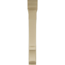 Ekena Millwork - BKTUR0554X42X42BOA01RCPR - Timberthane Faux Wood Balboa Style Bracket w/ Offset Brace, Traditional Ends, 5 1/2"W x 42"D x 42"H, Primed Tan