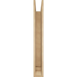 Ekena Millwork - BKTUR0554X42X42BOA01RCPR - Timberthane Faux Wood Balboa Style Bracket w/ Offset Brace, Traditional Ends, 5 1/2"W x 42"D x 42"H, Primed Tan