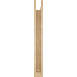 Ekena Millwork - BKTUR0554X42X48BOA01RCPR - Timberthane Faux Wood Balboa Style Bracket w/ Offset Brace, Traditional Ends, 5 1/2"W x 42"D x 48"H, Primed Tan