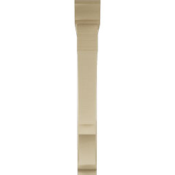Ekena Millwork - BKTUR0554X44X44BOA01RCPR - Timberthane Faux Wood Balboa Style Bracket w/ Offset Brace, Traditional Ends, 5 1/2"W x 44"D x 44"H, Primed Tan