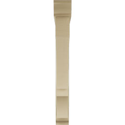 Ekena Millwork - BKTUR0554X46X46BOA01RCPR - Timberthane Faux Wood Balboa Style Bracket w/ Offset Brace, Traditional Ends, 5 1/2"W x 46"D x 46"H, Primed Tan