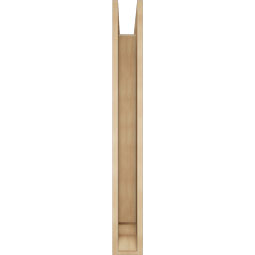 Ekena Millwork - BKTUR0554X46X46BOA01RCPR - Timberthane Faux Wood Balboa Style Bracket w/ Offset Brace, Traditional Ends, 5 1/2"W x 46"D x 46"H, Primed Tan