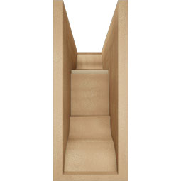Ekena Millwork - BKTUR0756X18X18BOA01RCPR - Timberthane Faux Wood Balboa Style Bracket w/ Offset Brace, Traditional Ends, 7 1/2"W x 18"D x 18"H, Primed Tan