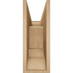 Ekena Millwork - BKTUR0756X20X20BOA01RCPR - Timberthane Faux Wood Balboa Style Bracket w/ Offset Brace, Traditional Ends, 7 1/2"W x 20"D x 20"H, Primed Tan