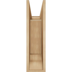 Ekena Millwork - BKTUR0756X20X28BOA01RCPR - Timberthane Faux Wood Balboa Style Bracket w/ Offset Brace, Traditional Ends, 7 1/2"W x 20"D x 28"H, Primed Tan