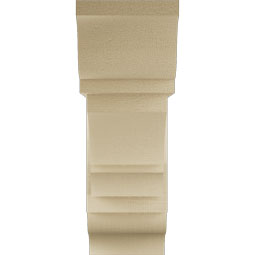 Ekena Millwork - BKTUR0756X22X22BOA01RCPR - Timberthane Faux Wood Balboa Style Bracket w/ Offset Brace, Traditional Ends, 7 1/2"W x 22"D x 22"H, Primed Tan