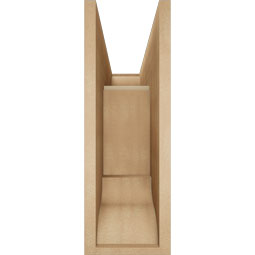 Ekena Millwork - BKTUR0756X22X22BOA01RCPR - Timberthane Faux Wood Balboa Style Bracket w/ Offset Brace, Traditional Ends, 7 1/2"W x 22"D x 22"H, Primed Tan