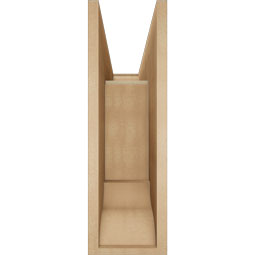 Ekena Millwork - BKTUR0756X24X24BOA01RCPR - Timberthane Faux Wood Balboa Style Bracket w/ Offset Brace, Traditional Ends, 7 1/2"W x 24"D x 24"H, Primed Tan