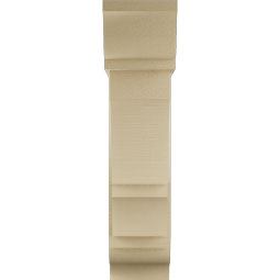 Ekena Millwork - BKTUR0756X24X32BOA01RCPR - Timberthane Faux Wood Balboa Style Bracket w/ Offset Brace, Traditional Ends, 7 1/2"W x 24"D x 32"H, Primed Tan