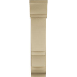 Ekena Millwork - BKTUR0756X24X36BOA01RCPR - Timberthane Faux Wood Balboa Style Bracket w/ Offset Brace, Traditional Ends, 7 1/2"W x 24"D x 36"H, Primed Tan
