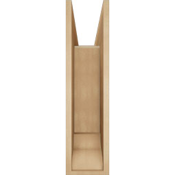 Ekena Millwork - BKTUR0756X26X30BOA01RCPR - Timberthane Faux Wood Balboa Style Bracket w/ Offset Brace, Traditional Ends, 7 1/2"W x 26"D x 30"H, Primed Tan