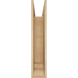 Ekena Millwork - BKTUR0756X26X38BOA01RCPR - Timberthane Faux Wood Balboa Style Bracket w/ Offset Brace, Traditional Ends, 7 1/2"W x 26"D x 38"H, Primed Tan
