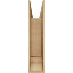 Ekena Millwork - BKTUR0756X28X32BOA01RCPR - Timberthane Faux Wood Balboa Style Bracket w/ Offset Brace, Traditional Ends, 7 1/2"W x 28"D x 32"H, Primed Tan