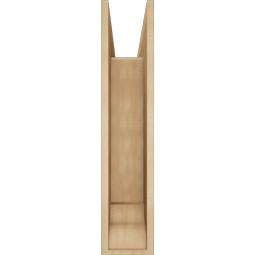 Ekena Millwork - BKTUR0756X28X36BOA01RCPR - Timberthane Faux Wood Balboa Style Bracket w/ Offset Brace, Traditional Ends, 7 1/2"W x 28"D x 36"H, Primed Tan