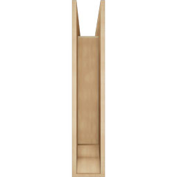 Ekena Millwork - BKTUR0756X28X40BOA01RCPR - Timberthane Faux Wood Balboa Style Bracket w/ Offset Brace, Traditional Ends, 7 1/2"W x 28"D x 40"H, Primed Tan