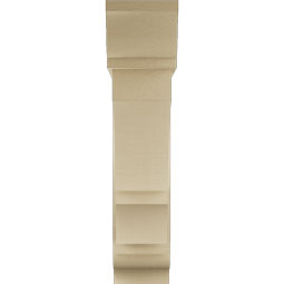 Ekena Millwork - BKTUR0756X30X34BOA01RCPR - Timberthane Faux Wood Balboa Style Bracket w/ Offset Brace, Traditional Ends, 7 1/2"W x 30"D x 34"H, Primed Tan