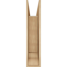 Ekena Millwork - BKTUR0756X30X34BOA01RCPR - Timberthane Faux Wood Balboa Style Bracket w/ Offset Brace, Traditional Ends, 7 1/2"W x 30"D x 34"H, Primed Tan