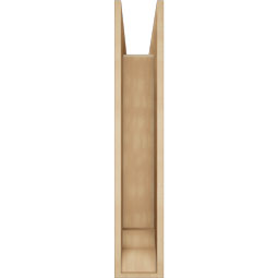 Ekena Millwork - BKTUR0756X30X42BOA01RCPR - Timberthane Faux Wood Balboa Style Bracket w/ Offset Brace, Traditional Ends, 7 1/2"W x 30"D x 42"H, Primed Tan