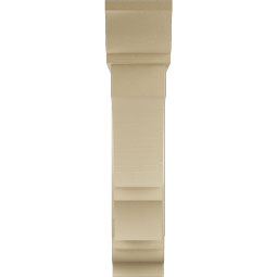 Ekena Millwork - BKTUR0756X32X36BOA01RCPR - Timberthane Faux Wood Balboa Style Bracket w/ Offset Brace, Traditional Ends, 7 1/2"W x 32"D x 36"H, Primed Tan