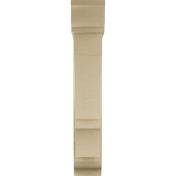 Ekena Millwork - BKTUR0756X32X44BOA01RCPR - Timberthane Faux Wood Balboa Style Bracket w/ Offset Brace, Traditional Ends, 7 1/2"W x 32"D x 44"H, Primed Tan