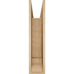 Ekena Millwork - BKTUR0756X34X34BOA01RCPR - Timberthane Faux Wood Balboa Style Bracket w/ Offset Brace, Traditional Ends, 7 1/2"W x 34"D x 34"H, Primed Tan